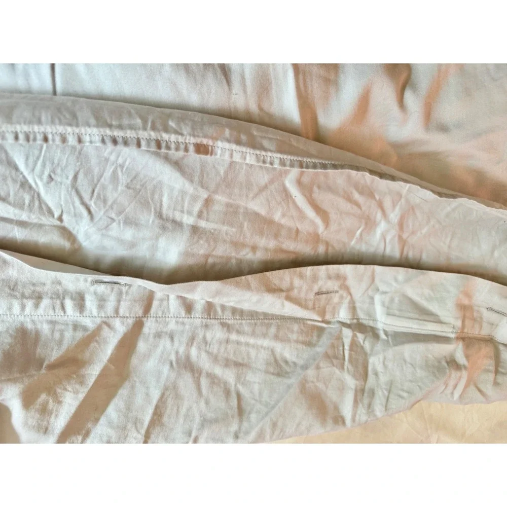 De Medici Fine Italian Luxe King Duvet Cover Light Grey Hemstitch Linen Bedding
